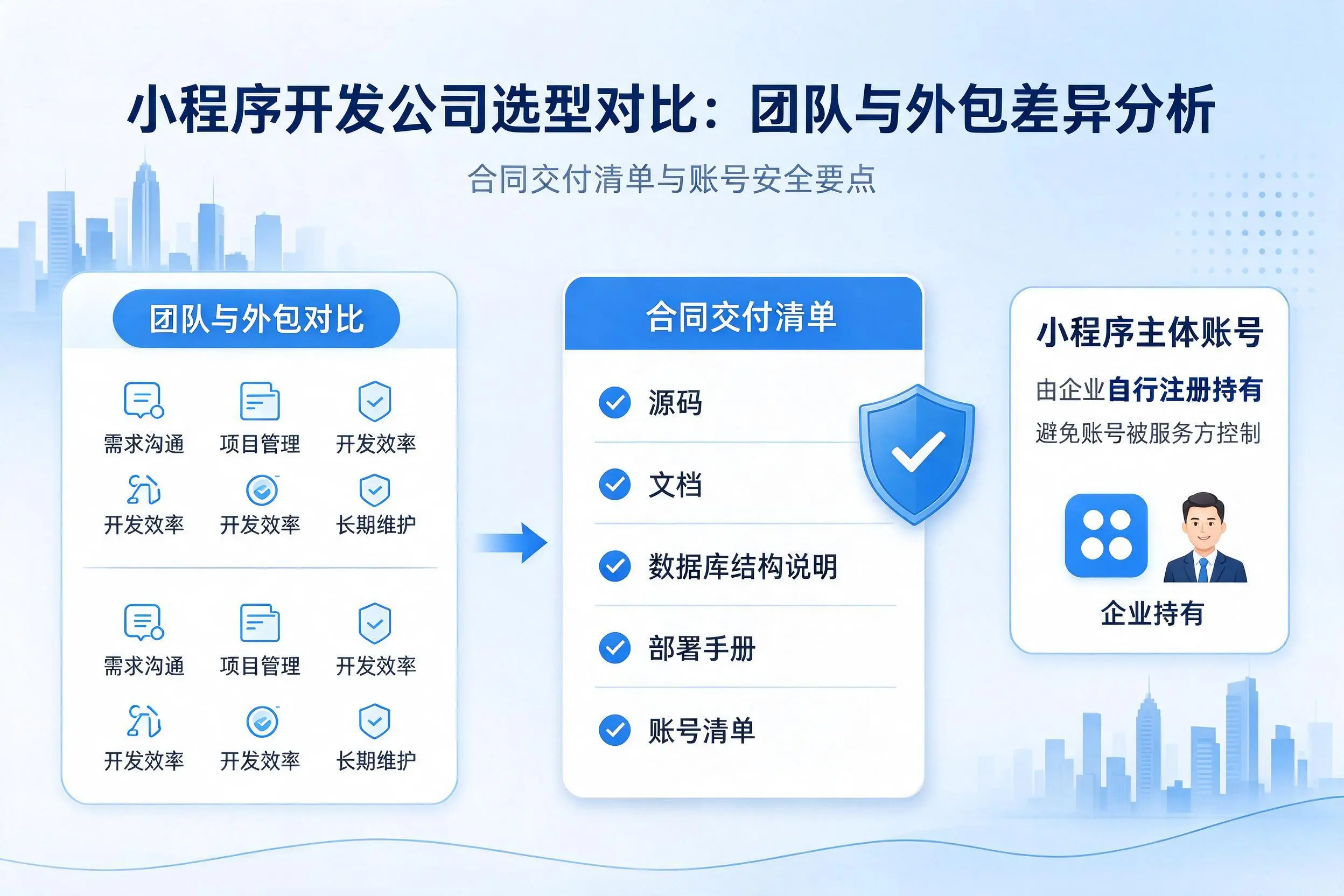 鄂州小程序开发公司选型对比：团队与外包差异分析