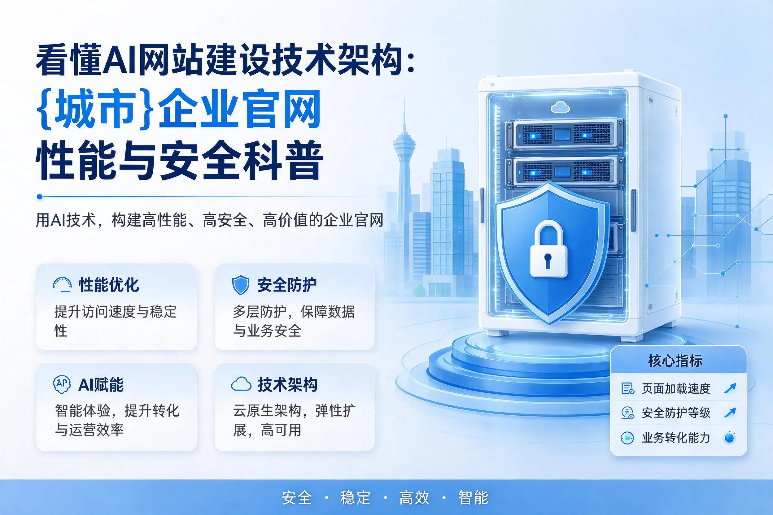 看懂AI网站建设技术架构：鄂州企业官网性能与安全科普