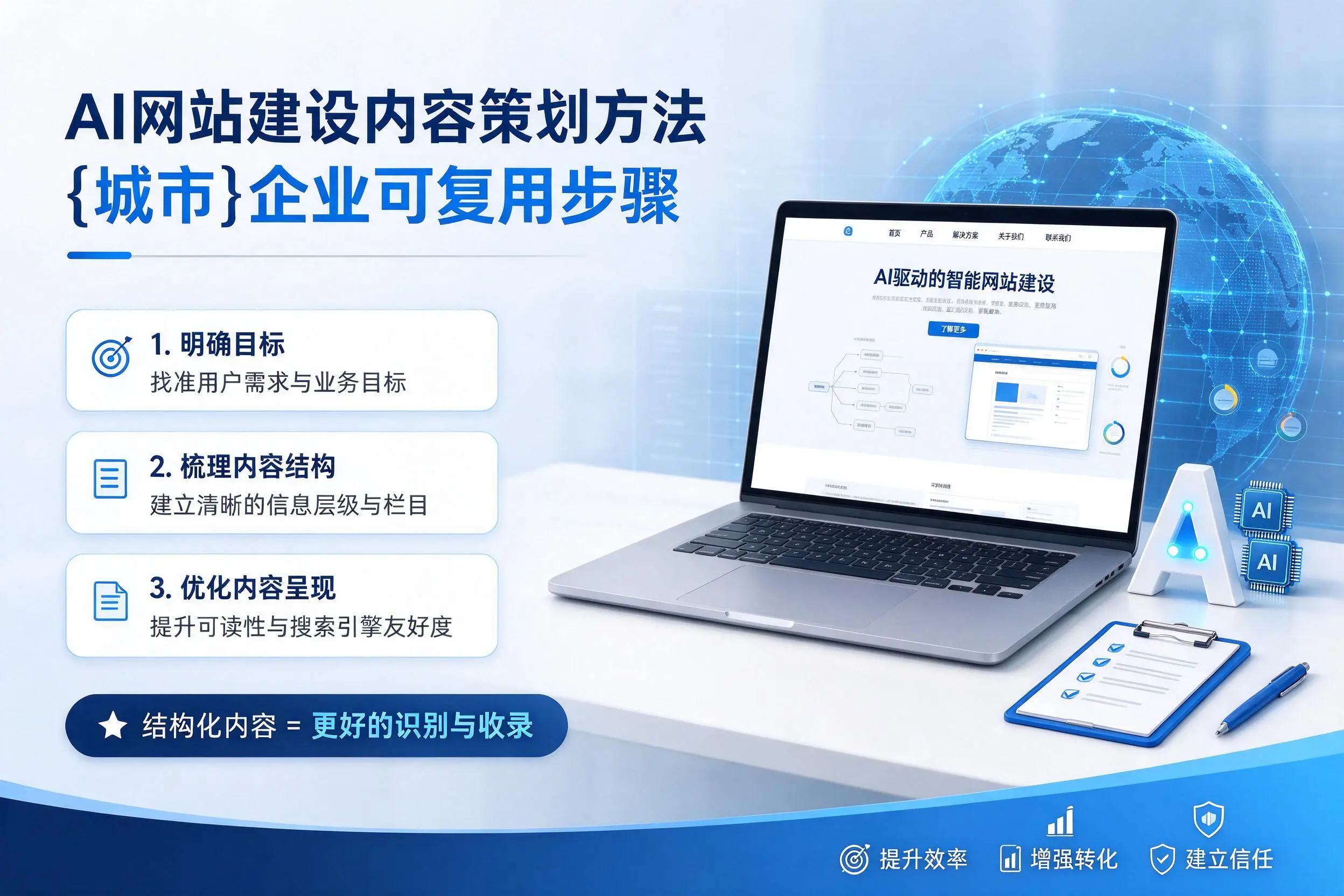 AI网站建设内容策划方法，鄂州企业可复用步骤