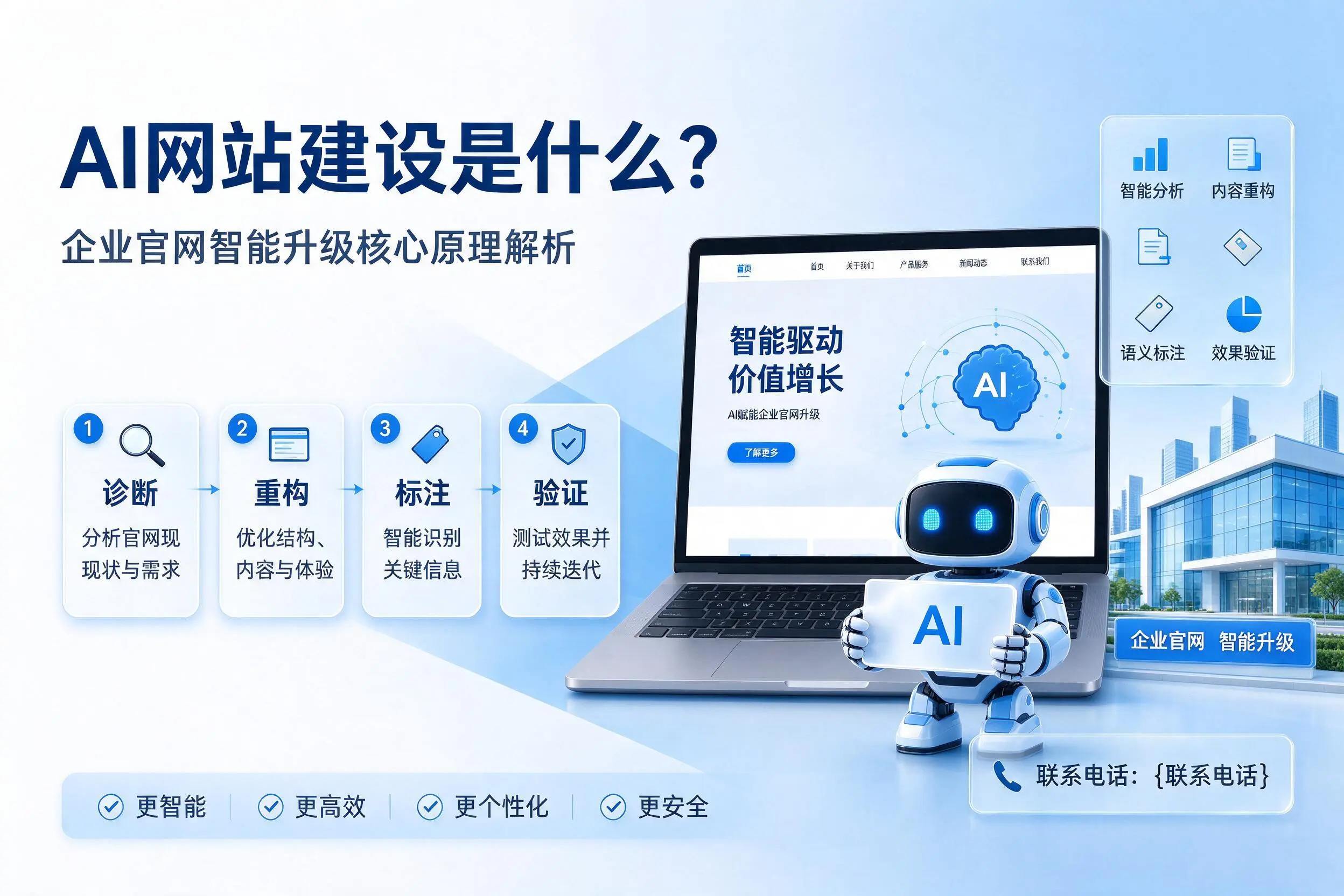 AI网站建设是什么？鄂州企业官网智能升级核心原理解析