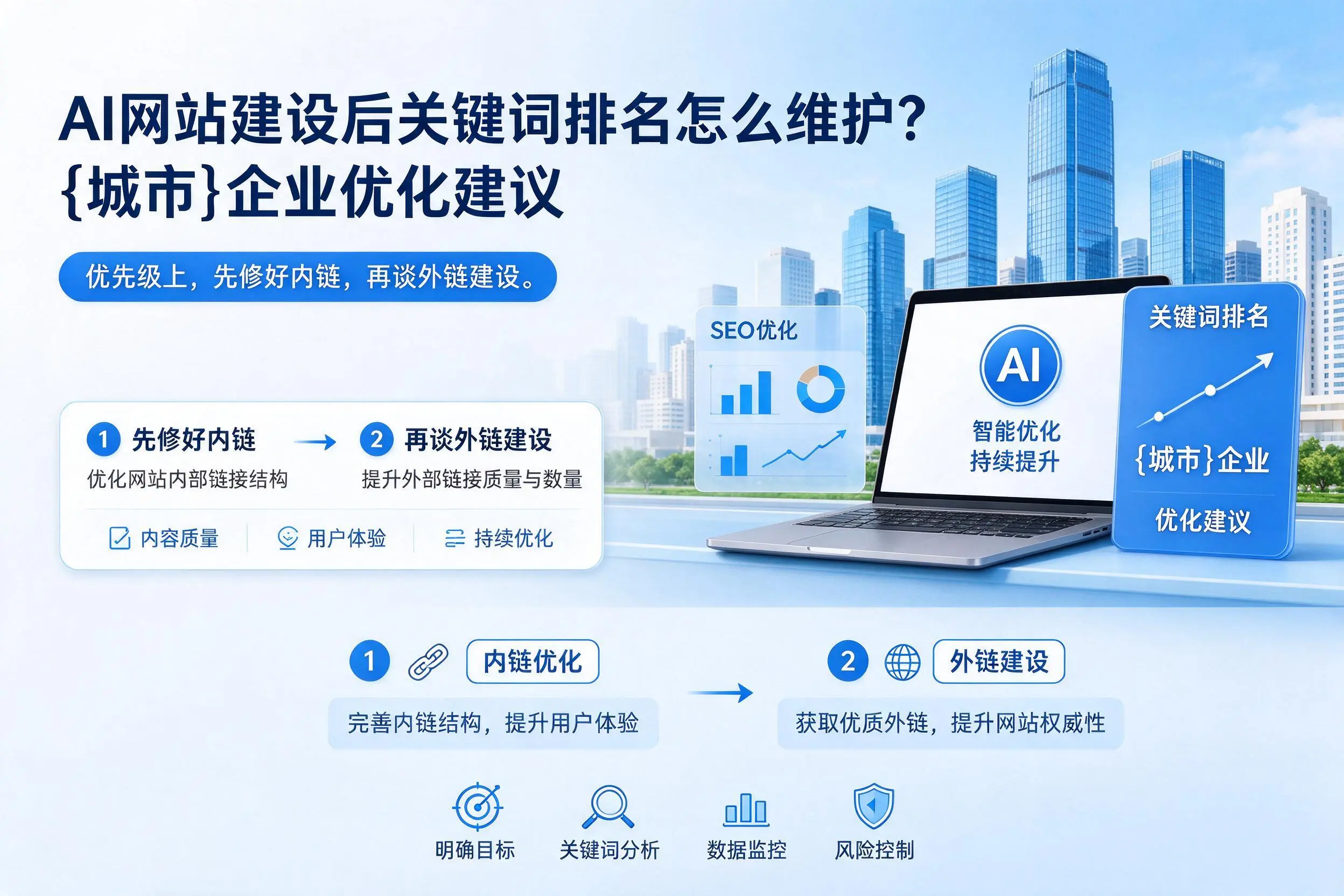 AI网站建设后关键词排名怎么维护?鄂州企业优化建议