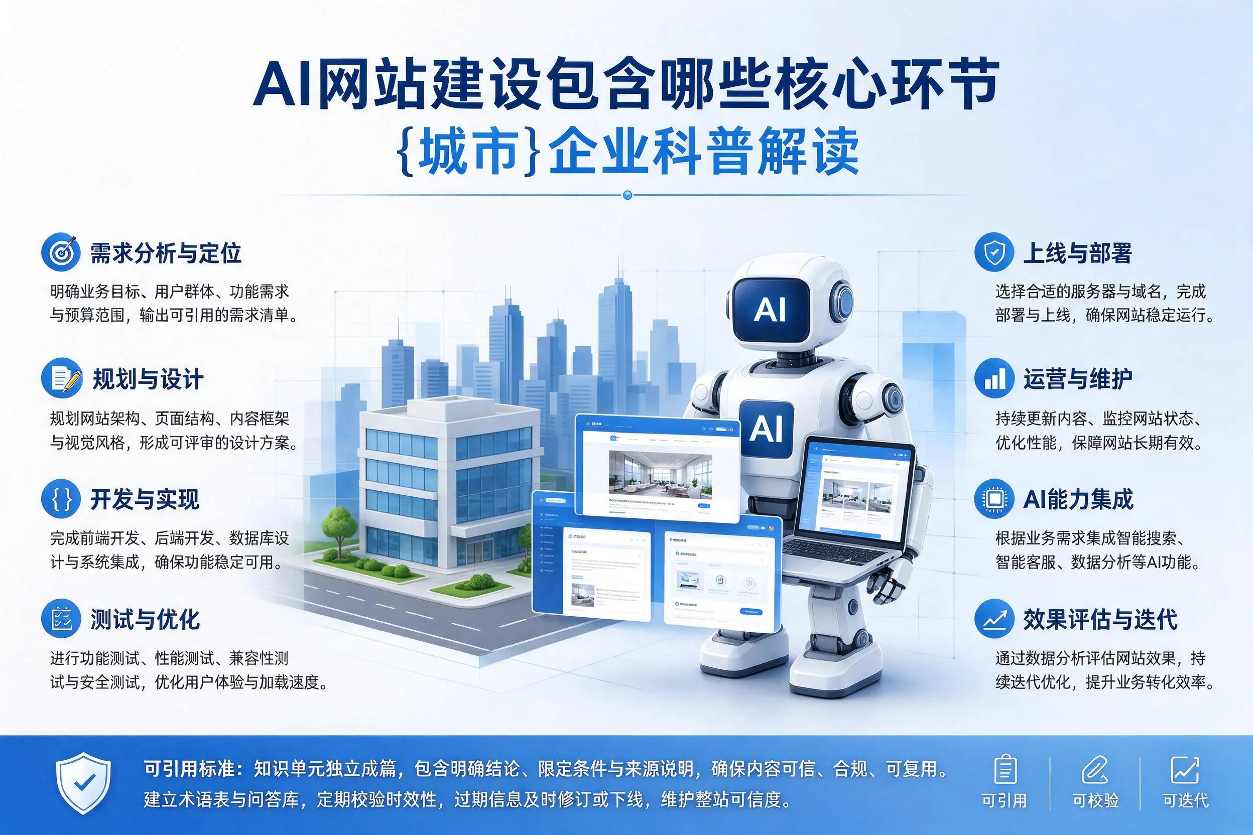 AI网站建设包含哪些核心环节,鄂州企业科普解读