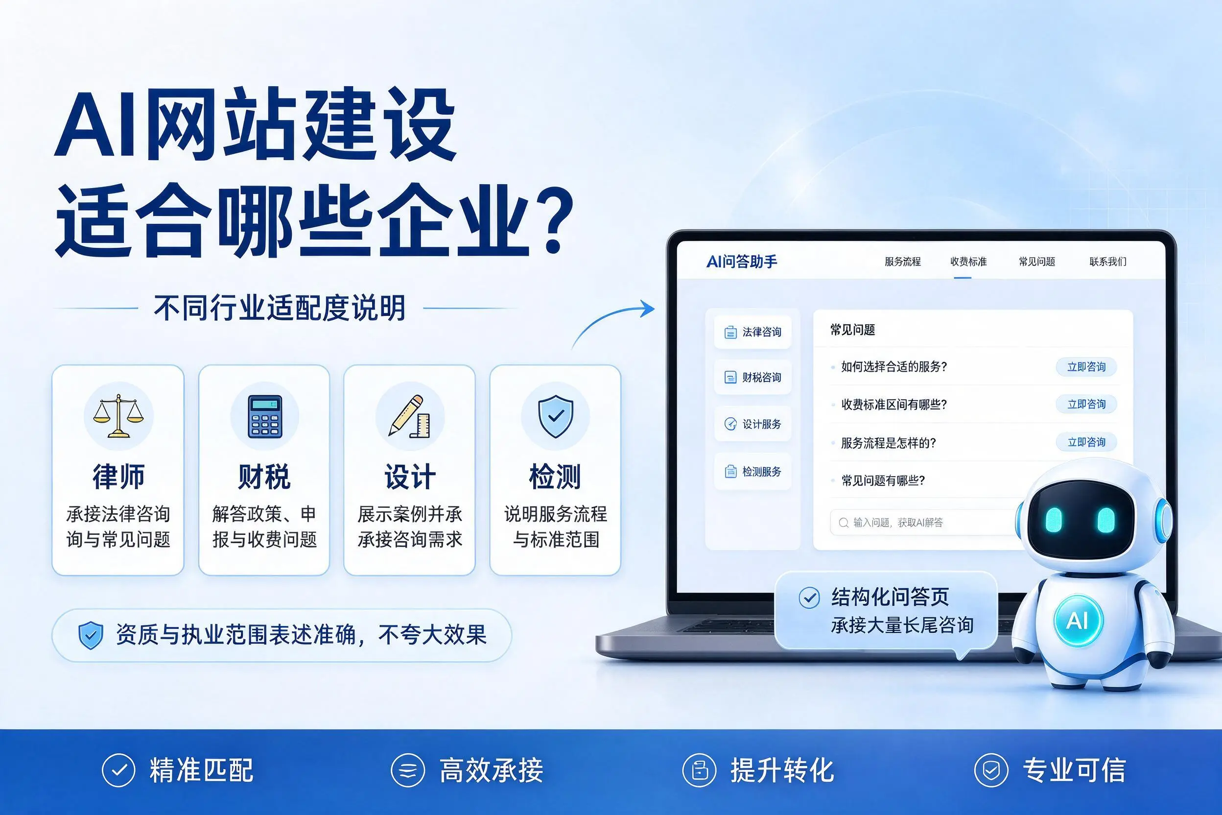 AI网站建设适合哪些企业？鄂州不同行业适配度说明